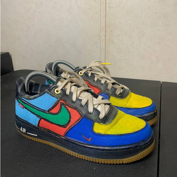 Nike Shoes - Nike Air Force 1 Denim Custom DB1976-001 Youth Size 7 Women's Size 9